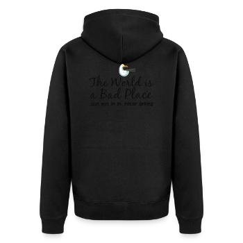 St. Peter Ording - Unisex Premium Organic Zip Hoodie - black - Back - Nico (187cm)
