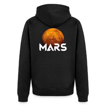 Planète Mars Motif - Veste à capuche bio Premium Unisexe - noir - Dos - Nico (187cm)