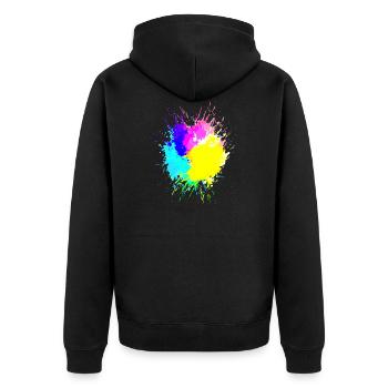Taches de couleur Huntergrund Coloré Art - Veste à capuche bio Premium Unisexe - noir - Dos - Nico (187cm)