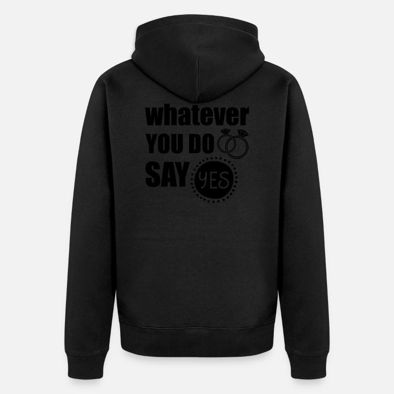 Demande en mariage - Veste à capuche bio Premium Unisexe - noir