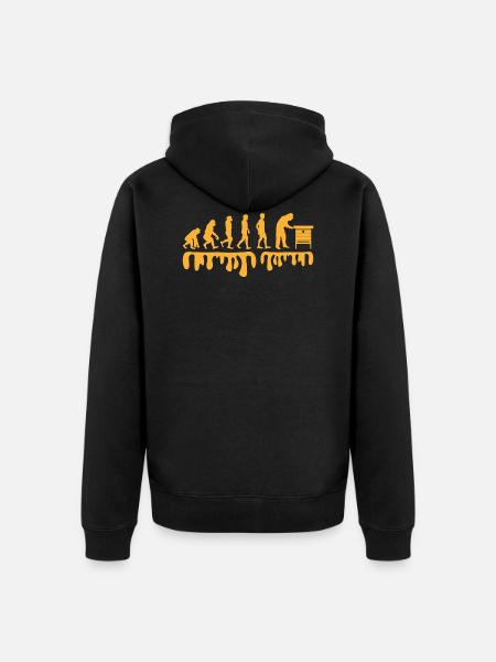 Honig Biene Imker Geschenk - Unisex Premium Bio Zip Hoodie - Schwarz