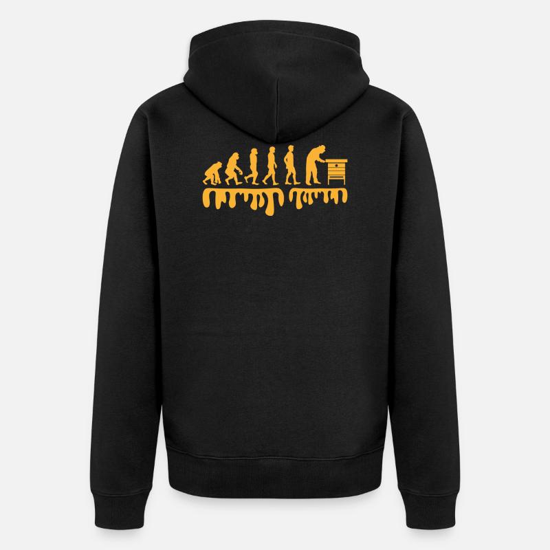 Honig Biene Imker Geschenk - Unisex Premium Bio Zip Hoodie - Schwarz