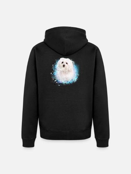 bolognese,malteser,graffiti,painting - Unisex Premium Organic Zip Hoodie - black