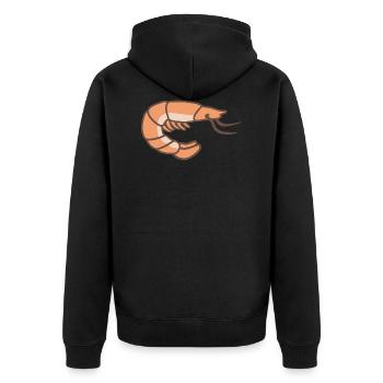 Shrimp - Unisex Premium Organic Zip Hoodie - black - Back - Nico (187cm)