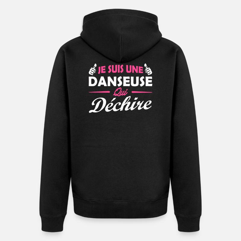 je suis un danseuse qui déchire - Veste à capuche bio Premium Unisexe - noir