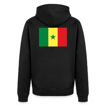 Senegal - Veste à capuche bio Premium Unisexe - noir - Dos - Nico (187cm)