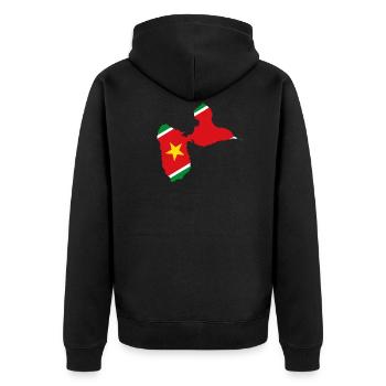 Carte Guadeloupe - Veste à capuche bio Premium Unisexe - noir - Dos - Nico (187cm)