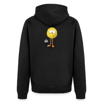 Bad Hair Day - Unisex Premium Bio Zip Hoodie - Schwarz - Hinten - Nico (187cm)