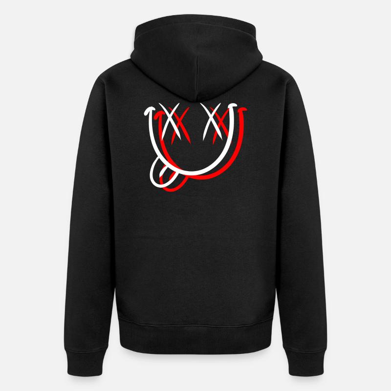 Smiles étirées avec la langue - Veste à capuche bio Premium Unisexe - noir