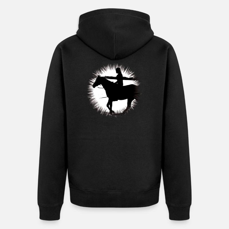 Cheval - Veste à capuche bio Premium Unisexe - noir