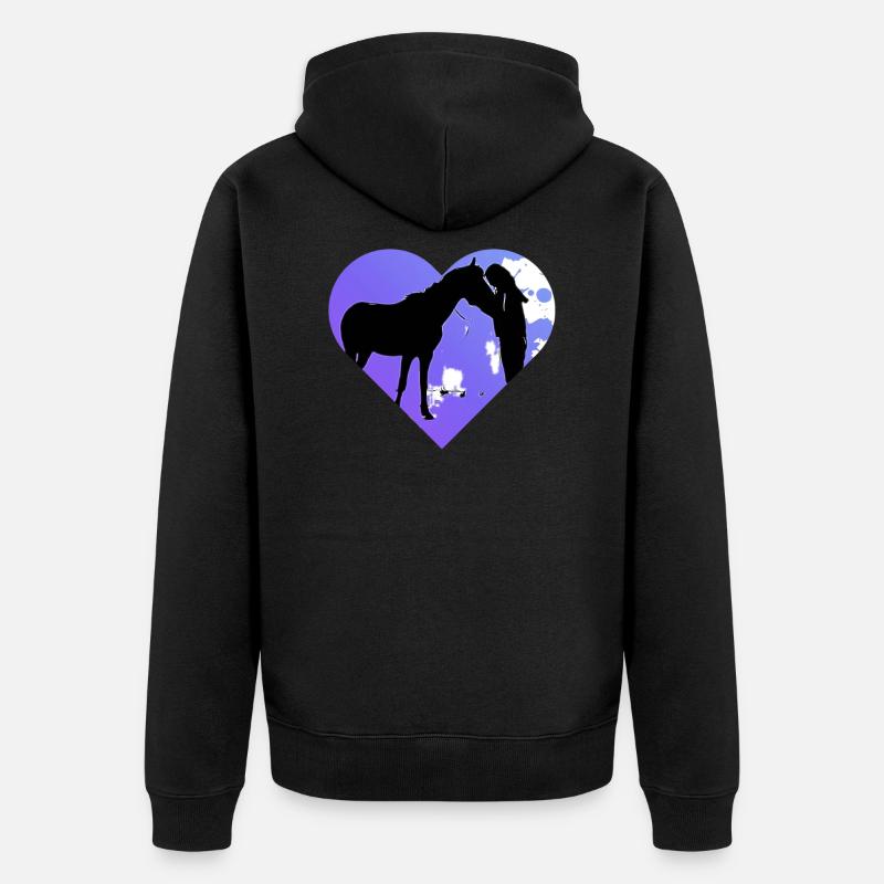 Cheval - Veste à capuche bio Premium Unisexe - noir
