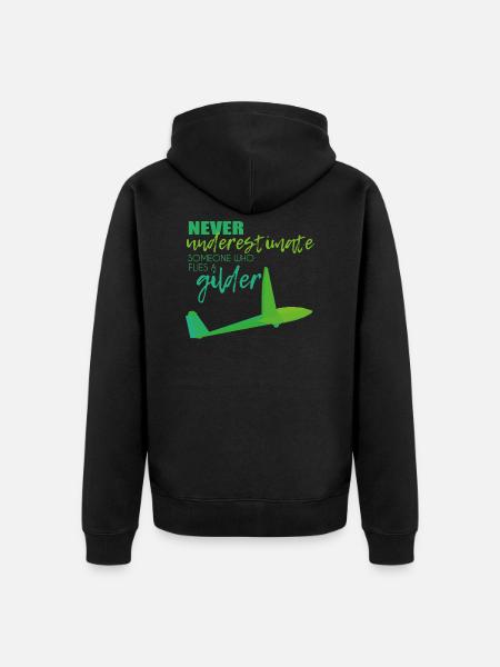 Gliding gliders - Unisex Premium Organic Zip Hoodie - black