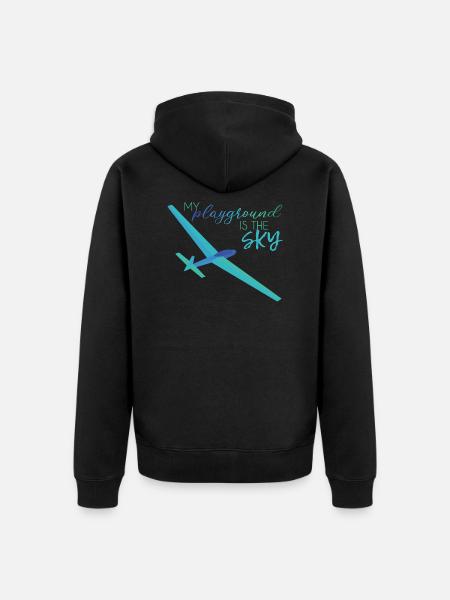 Gliding gliders - Unisex Premium Organic Zip Hoodie - black