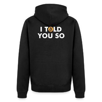 I told you so Comptable métier cadeau finances - Veste à capuche bio Premium Unisexe - noir - Dos - Nico (187cm)
