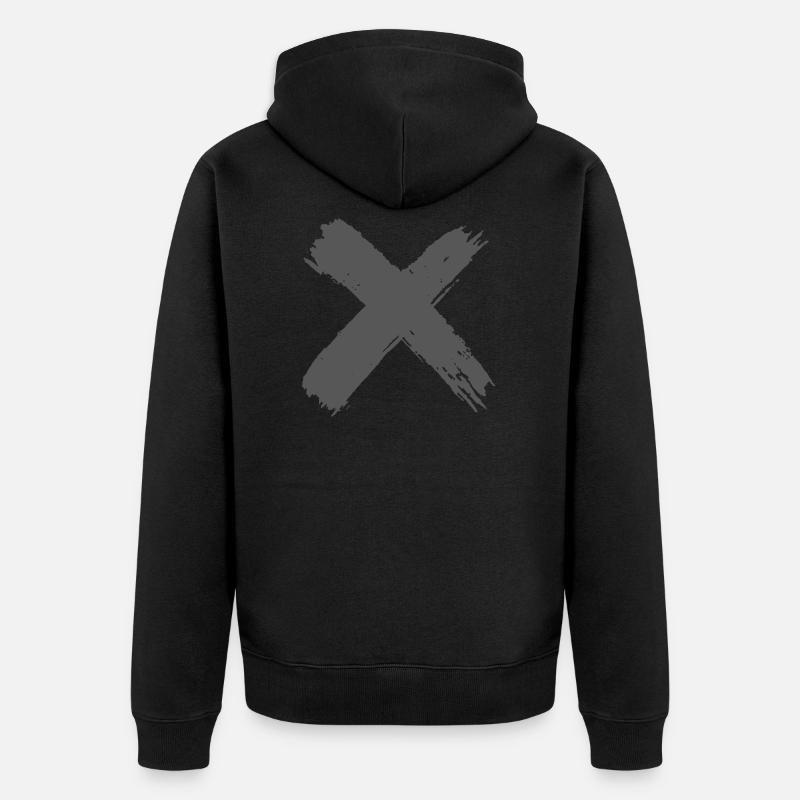 croix - Veste à capuche bio Premium Unisexe - noir