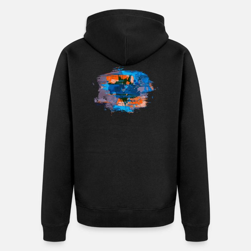abstraction - Veste à capuche bio Premium Unisexe - noir