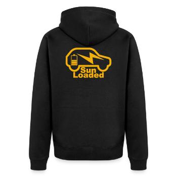 e-auto, e-mobilität,voiture électrique, zoe, EV-driver, - Veste à capuche bio Premium Unisexe - noir - Dos - Nico (187cm)