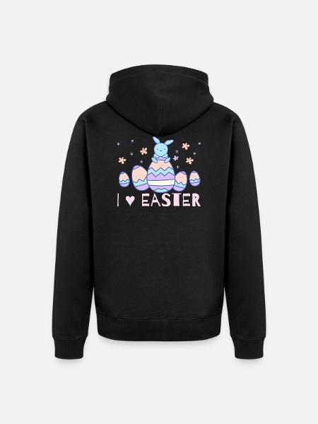 easter day - Unisex Premium Organic Zip Hoodie - black