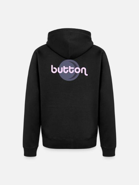 Button - Unisex Premium Organic Zip Hoodie - black
