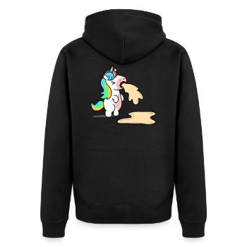 Licorne crache - Veste à capuche bio Premium Unisexe - noir - Dos - Nico (187cm)