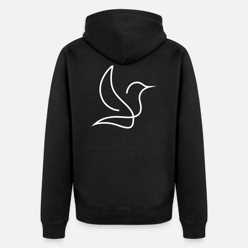 Oiseau - Veste à capuche bio Premium Unisexe - noir