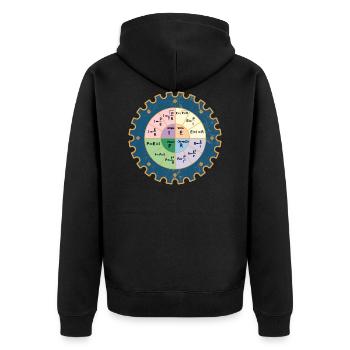 Vêtements électriques Ohms Law Shirt - Ohm - Veste à capuche bio Premium Unisexe - noir - Dos - Nico (187cm)