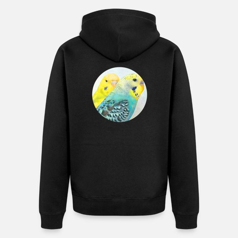 Perruches - Veste à capuche bio Premium Unisexe - noir