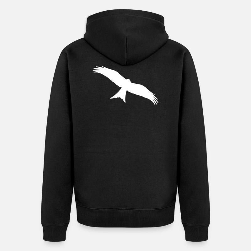Rot-Milan - Unisex Premium Bio Zip Hoodie - Schwarz