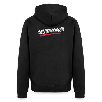 Calisthenics Street Body Workout - Veste à capuche bio Premium Unisexe - noir - Dos - Nico (187cm)