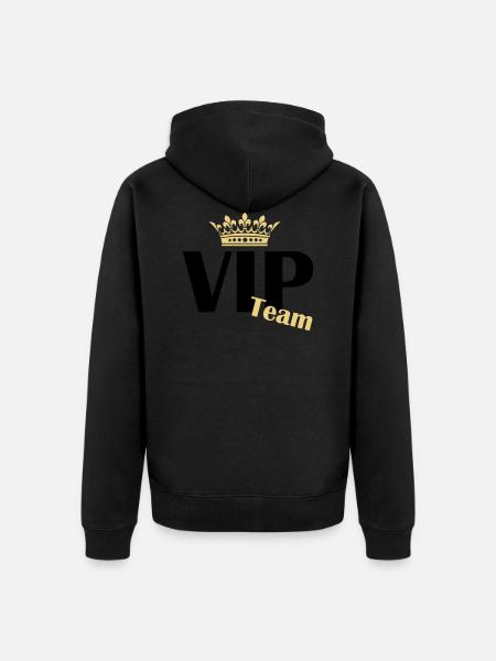 vip team - Unisex Premium Organic Zip Hoodie - black