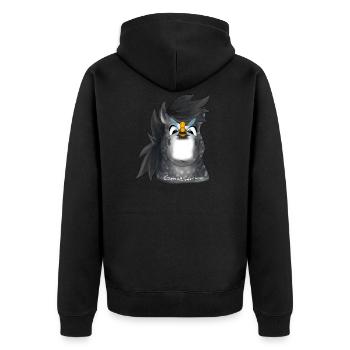 Pome-pommier Yoga Meditation Abeille - Veste à capuche bio Premium Unisexe - noir - Dos - Nico (187cm)