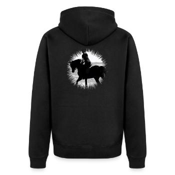 Monter - Veste à capuche bio Premium Unisexe - noir - Dos - Nico (187cm)