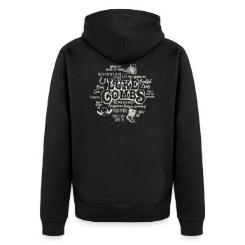 Combs chansons - Veste à capuche bio Premium Unisexe - noir - Dos - Nico (187cm)