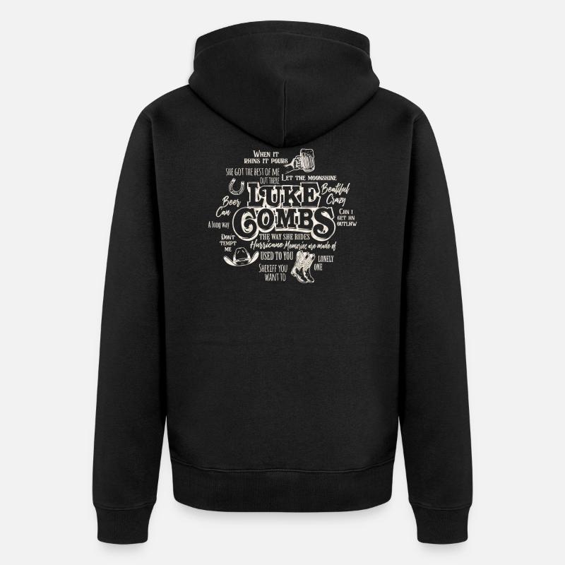 Combs chansons - Veste à capuche bio Premium Unisexe - noir