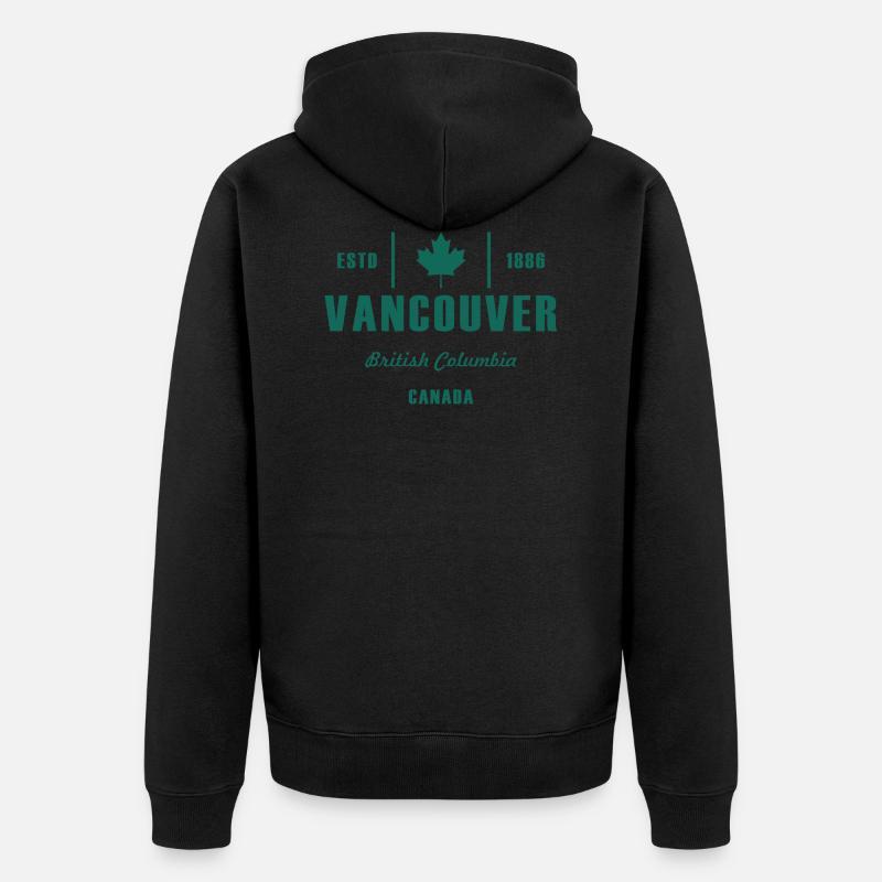 Vancouver Canada drapeau cadeau Canadien - Veste à capuche bio Premium Unisexe - noir