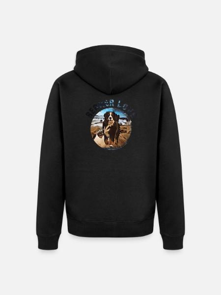Berner Berghund - Unisex Premium Bio Zip Hoodie - Schwarz