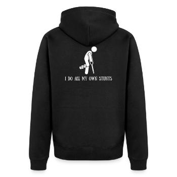 I Do All My Own Stunts Shirt Get Well Gift Funny I - Veste à capuche bio Premium Unisexe - noir - Dos - Nico (187cm)