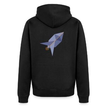 Ethereum Rocket - Veste à capuche bio Premium Unisexe - noir - Dos - Nico (187cm)