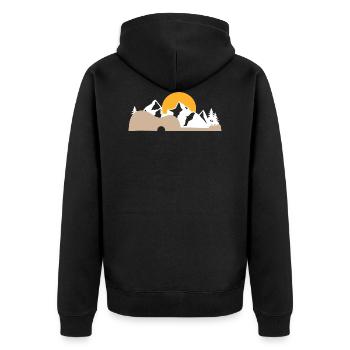 Musician Ukulele Hawaii Gift - Unisex Premium Organic Zip Hoodie - black - Back - Nico (187cm)