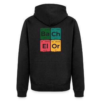 Chemie Wissenschaft Geschenk Chemiker - Unisex Premium Bio Zip Hoodie - Schwarz - Hinten - Nico (187cm)