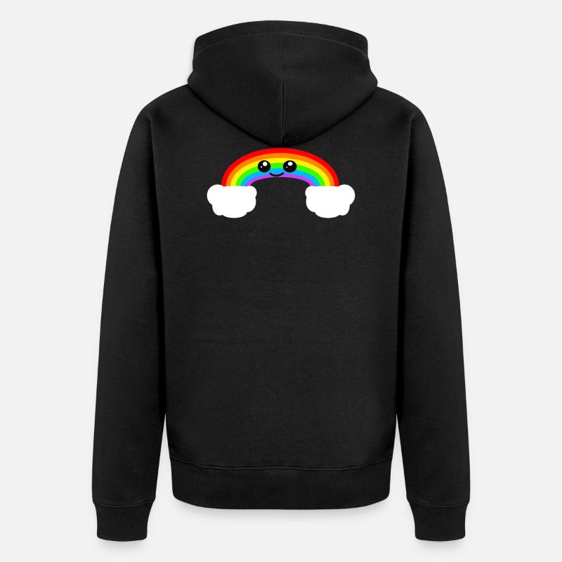 Arc-en-ciel - Veste à capuche bio Premium Unisexe - noir