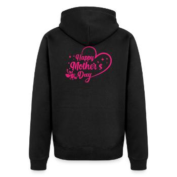 Happy mother’s day by The Manzanita - Veste à capuche bio Premium Unisexe - noir - Dos - Nico (187cm)