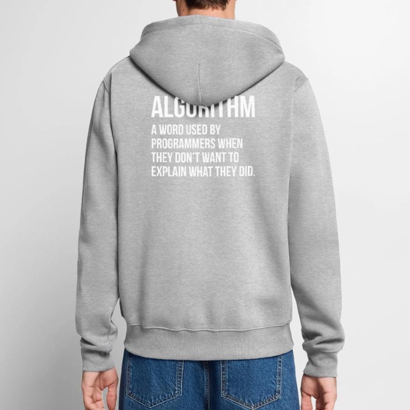 Algorithm Programming Informatic Geschenk Unisex Premium Bio Zip Hoodie