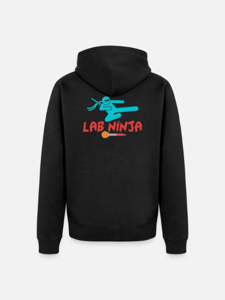 LAB NINJA - MEDICAL LAB TECHNICIAN - Unisex Premium Organic Zip Hoodie - black