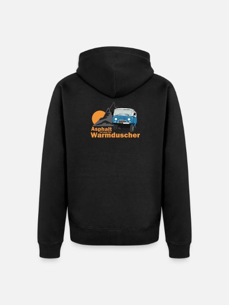 UAZ - Asphalt ist was für Warmduscher - Unisex Premium Bio Zip Hoodie - Schwarz