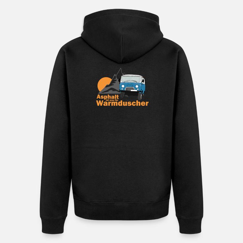 UAZ - Asphalt is something for hot showerers - Unisex Premium Organic Zip Hoodie - black