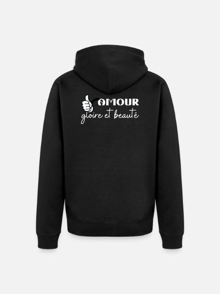 Amour gloire et beauté 2 - Veste à capuche bio Premium Unisexe - noir