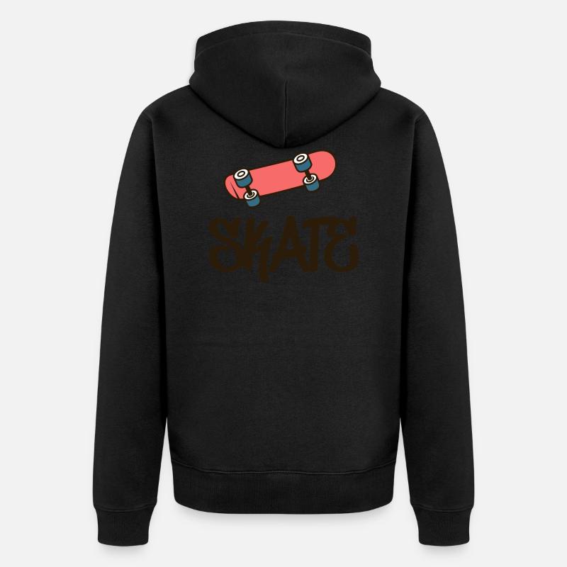 Skate Skateboard - Veste à capuche bio Premium Unisexe - noir