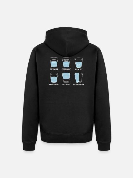 perspektive - Unisex Premium Bio Zip Hoodie - Schwarz
