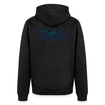 Montagnes - Veste à capuche bio Premium Unisexe - noir - Dos - Nico (187cm)
